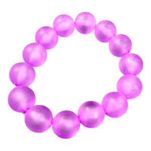Frosted Purple Beaded Stretch Bracelet